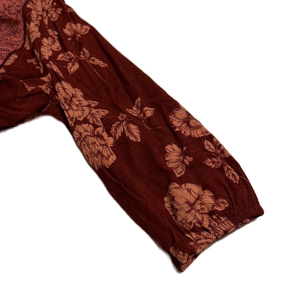 COMO Vintage, Kimono Bishop Sleeves, 5-Way Button Front Top, Multi, Medium - Picture 4 of 6